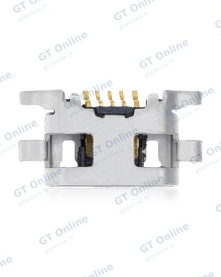 Connecteur de charge à souder — format Micro B, 5 broches, 4 points de fixation (C069)