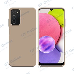 Coque Silicone Compatible pour Samsung Galaxy A03s A037 (#18) Or Rose