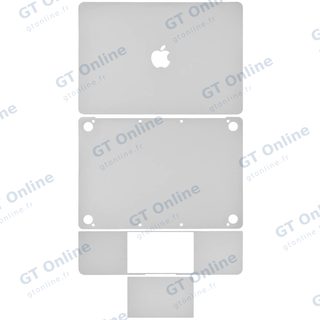 Kit de films de protection 4 en 1 pour MacBook 12" A1534 (2015-2017) (argent)