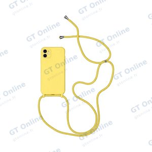 Coque Silicone avec Cordon Apple iPhone 11 (16) Jaune