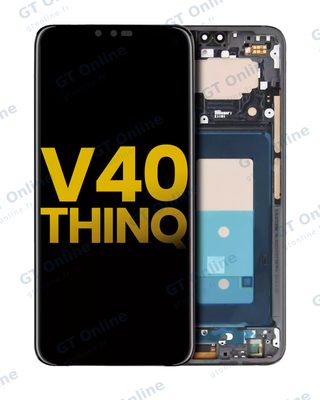 Écran OLED avec châssis pour LG V40 ThinQ (reconditionné, gris Platinum)