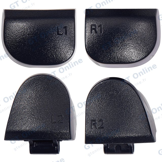 Gâchettes R1 / L1 / R2 / L2 avec ressorts pour manette Sony DualSense (PS5) — BDM-030 (noir, jeu de 8 pièces)