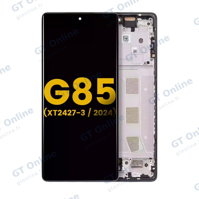 Écran OLED avec châssis pour Motorola Moto G85 (XT2427-3 / 2024) (reconditionné, Urban Grey)