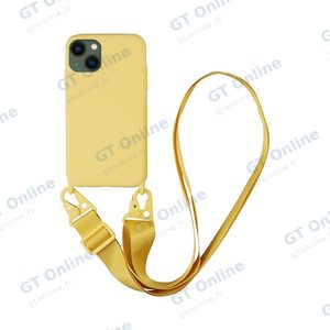 Coque Silicone avec Bandoulière Apple iPhone 13 (#14) Jaune