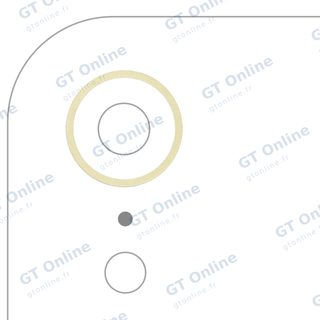 Anneau de contour de caméra arrière pour Apple iPhone XR (jaune, lot de 10)