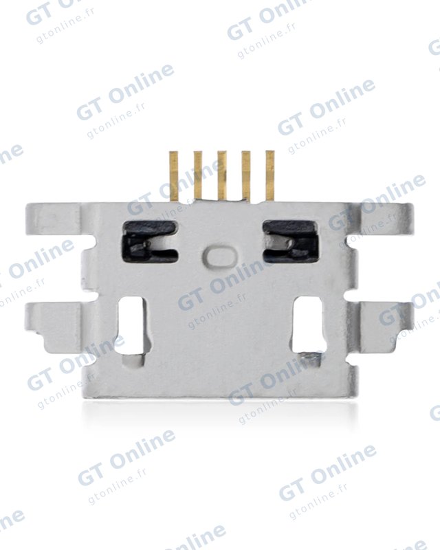 Connecteur de charge à souder — format Micro B, 5 broches, 4 points de fixation (C106)