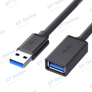 Rallonge Câble USB 3.0 Mâle vers Femelle 1,5m - Noir