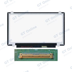 Dalle Ordinateur Portable 14.0" Slim HD+ (1600x900) LCD 60Hz, 40pin Droite 25mm, Fixations Haut Bas ~320mm