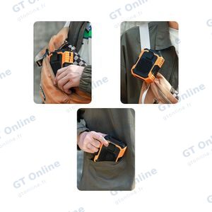 Mini Ventilateur Portable Batterie Externe IFMF-09 Clip de Ceinture Orange — vue 4