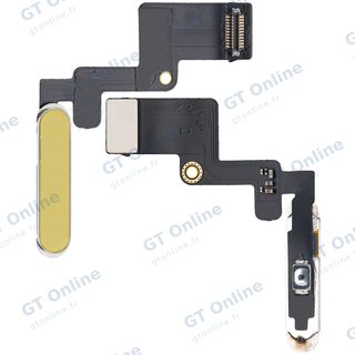 Bouton supérieur avec nappe pour iPad 10 / iPad A16 (2022 / 2025, compatible, jaune) — vue 2