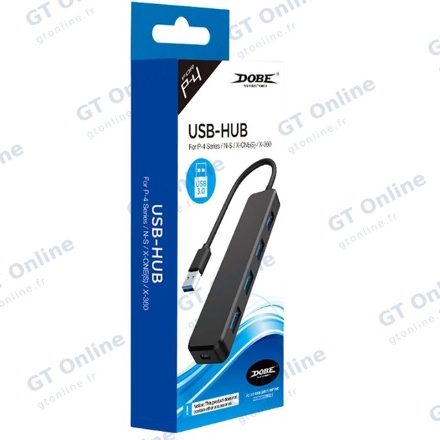 Hub USB 3.0 4 ports pour Xbox Series X / PlayStation 5 DOBE TY-0805 — noir