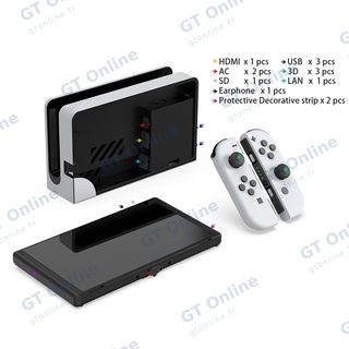 Kit anti-poussière et protections pour Nintendo Switch DOBE TNS-2122 — noir
