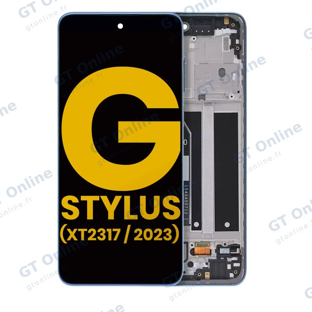 Écran LCD avec châssis pour Motorola Moto G Stylus 4G (XT2317 / 2023) (reconditionné, bleu)