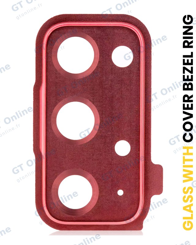 Lentille de caméra arrière avec anneau pour Samsung Galaxy S20 FE 4G / 5G (Cloud Red)