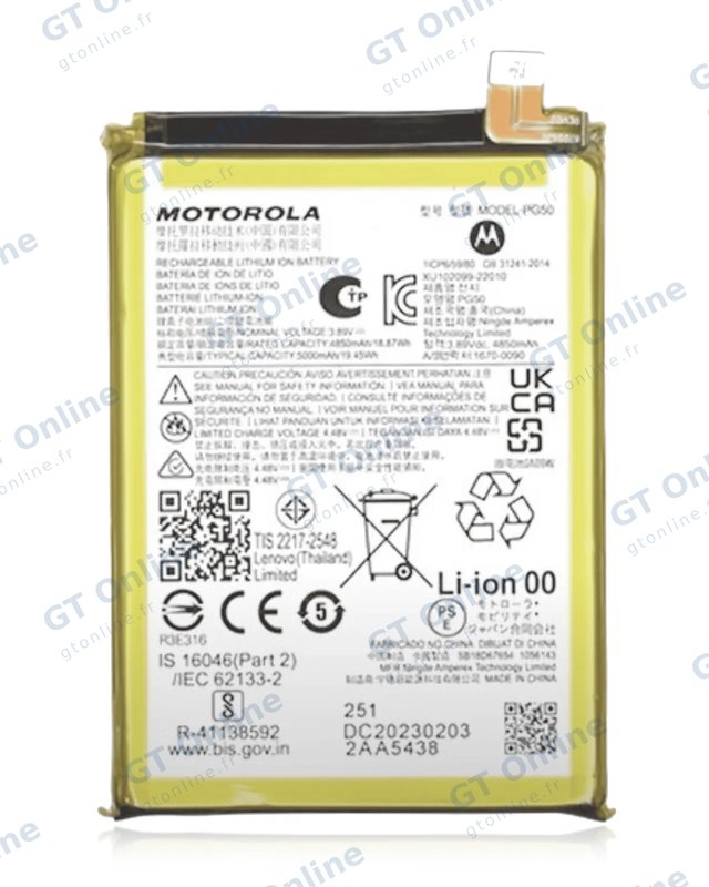 Batterie pour Motorola Moto G Stylus 4G (XT2317 / 2023) / G Stylus 5G (XT2315 / 2023) (PG50) (origine)