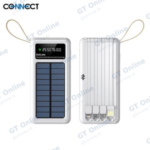 Batterie Externe Power Bank Solaire CONNECT MC-BESB02 20000mAh Blanc