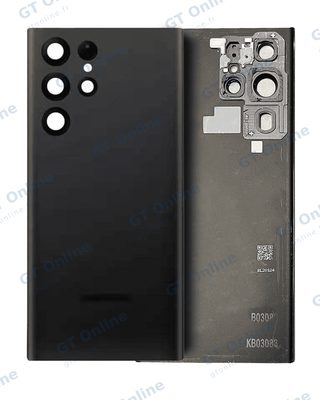 Vitre arrière pour Samsung Galaxy S22 Ultra (pack service origine, noir fantôme)