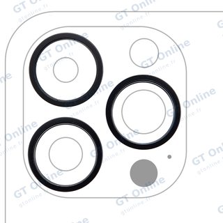 Anneau de contour de caméra arrière pour Apple iPhone 14 Pro / 14 Pro Max (noir sidéral, lot de 3)