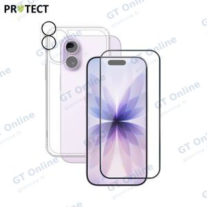 Pack de Protection Coque + Protection Lentille + Verre Trempé PROTECT pour Apple iPhone 17 Transparent