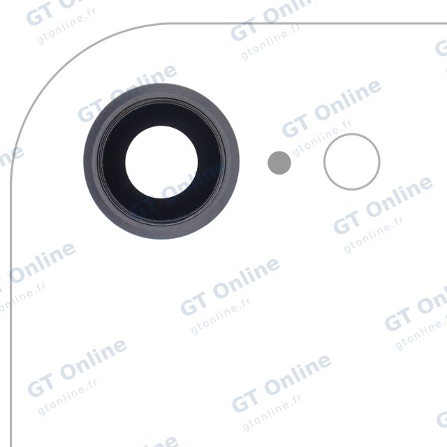 Lentille de caméra arrière avec support et anneau pour Apple iPhone 8 / SE (2020) / SE (2022) (Real Sapphire, premium, gris sidéral, lot de 10)