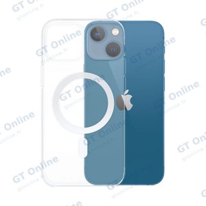 Coque Silicone MagSafe Compatible pour Apple iPhone 14 Transparent