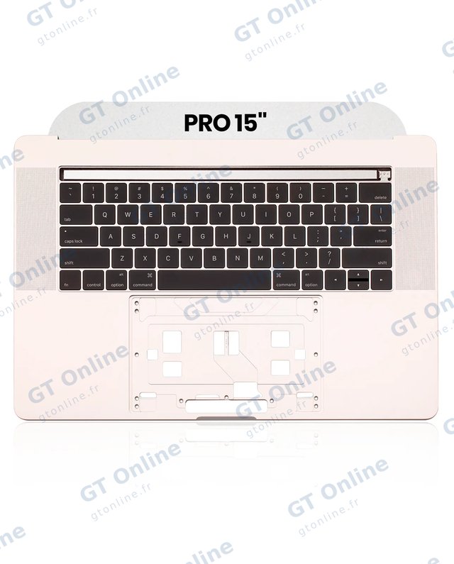 Châssis supérieur avec clavier ANSI US pour Apple MacBook Pro 15" A1707 (2016-2017) (origine d'occasion, argent) — réf. 107082073342