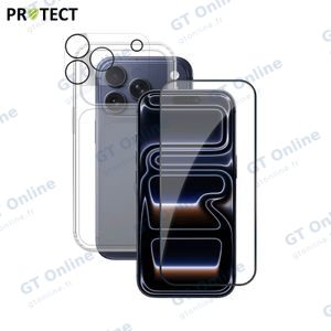 Pack de Protection Coque + Protection Lentille + Verre Trempé PROTECT pour Apple iPhone 17 Pro Max Transparent