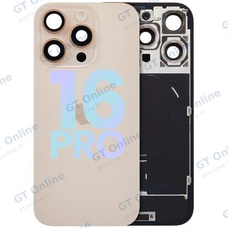 Vitre arrière avec MagSafe, NFC et nappe flash pour Apple iPhone 16 Pro (pack service origine, titane sable)
