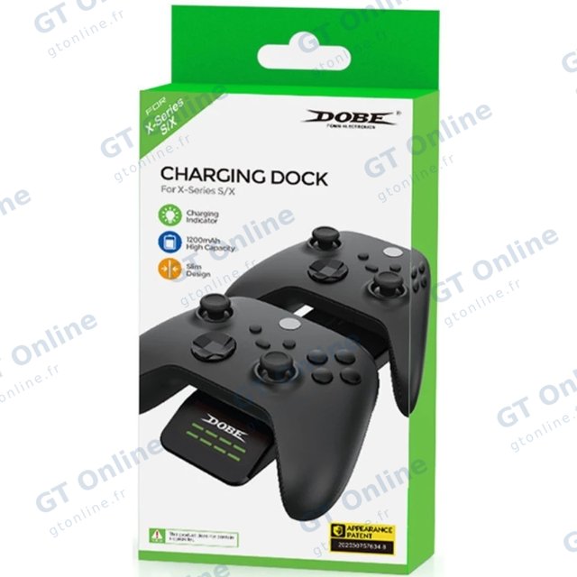 Station de charge pour 2 manettes Xbox One / Series S / Series X DOBE TYX-0606 — noir