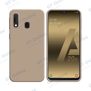 Coque Silicone Compatible pour Samsung Galaxy A20e A202 (#18) Rose Gold