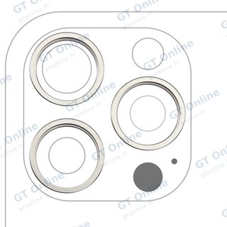 Anneau de contour de caméra arrière pour Apple iPhone 16 Pro / 16 Pro Max (titane naturel, lot de 3)