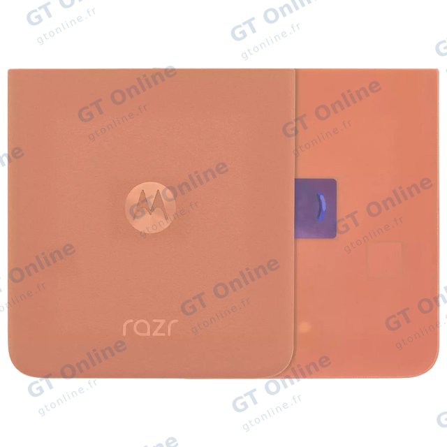 Vitre arrière pour Motorola Razr Plus / Razr 50 Ultra (XT2451 / 2024) / Razr Plus 2025 (XT2557 / 2025) (origine, Peach Fuzz)