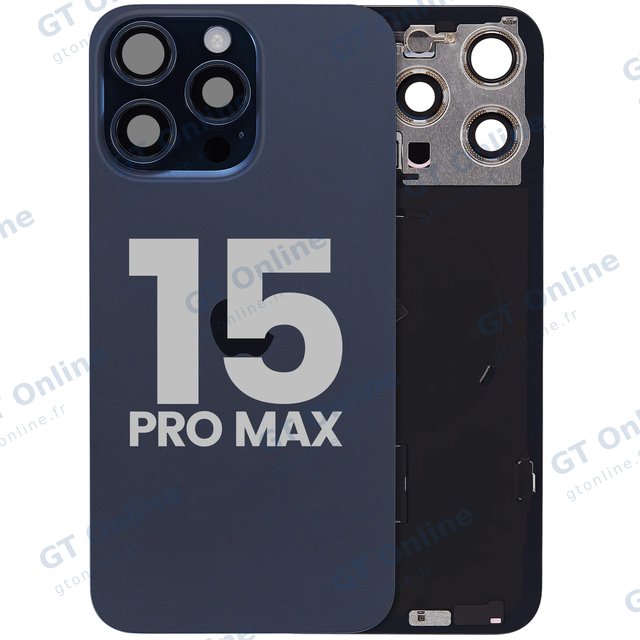 Vitre arrière pour Apple iPhone 15 Pro Max (origine d'occasion — grade A, Blue Titanium)