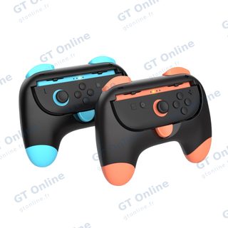 Grips pour manettes gauche/droite de Nintendo Switch 2 DOBE TNS-3163 (lot de 2) — bleu/orange