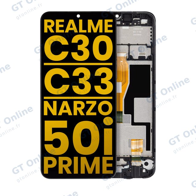 Écran pour Realme C30 / C33 / Narzo 50i Prime (reconditionné, toutes couleurs)