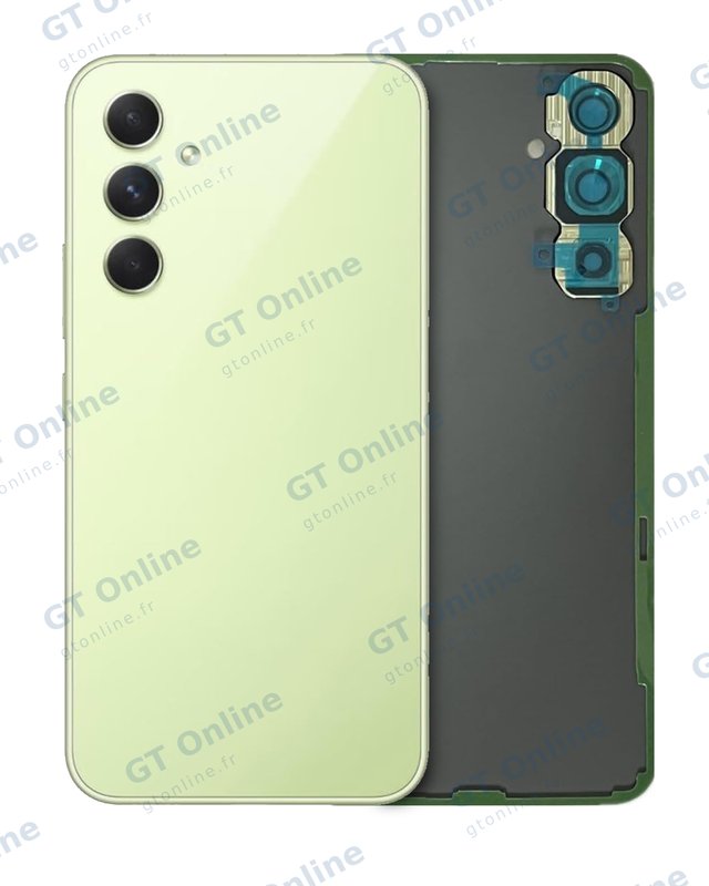 Capot arrière avec lentilles pour Samsung Galaxy A54 5G (A546 / 2023) (pack service origine, Lime) — vue 1