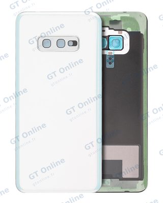 Vitre arrière pour Samsung Galaxy S10E (pack service origine, blanc Prism)