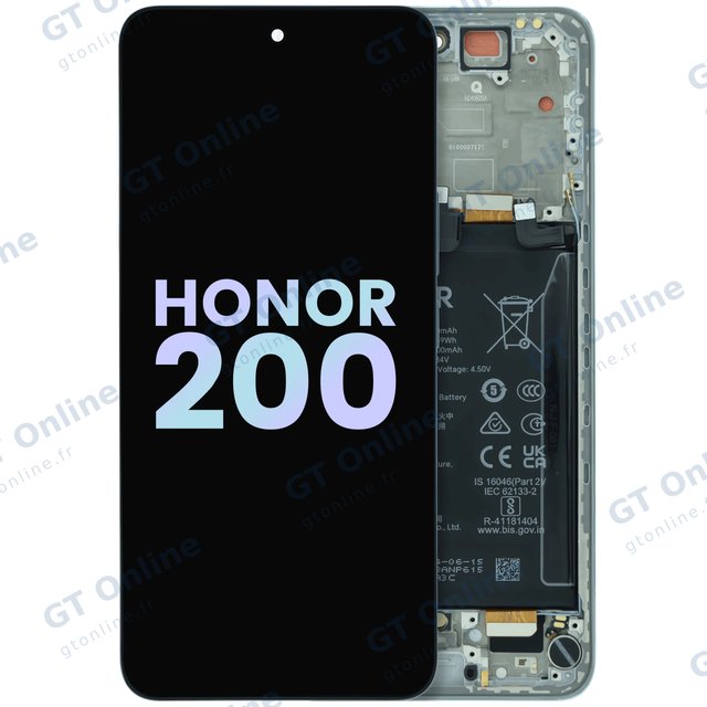 Écran OLED avec châssis pour Honor 200 (pack service origine, Emerald Green)