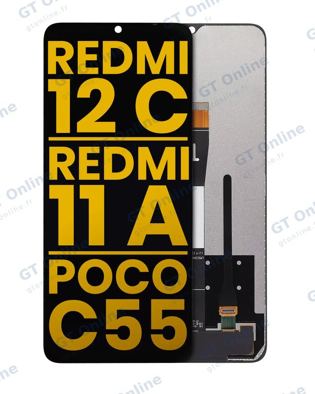 Écran LCD sans châssis pour Xiaomi Redmi 12C / Redmi 11A / Poco C55 (reconditionné, toutes couleurs)