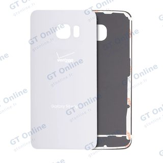 Vitre arrière pour Samsung Galaxy S6 Edge (pack service origine, blanc)