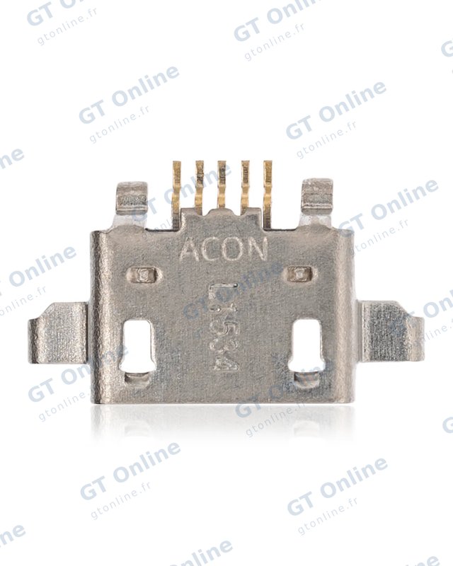 Connecteur de charge à souder — format Micro B, 5 broches, 4 points de fixation (C090)