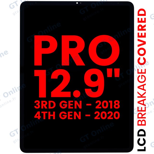 Écran LCD avec vitre tactile pour Apple iPad Pro 12.9" 3rd Gen (2018) / iPad 12.9" 4th Gen (2020) (compatible: XO7, toutes couleurs)