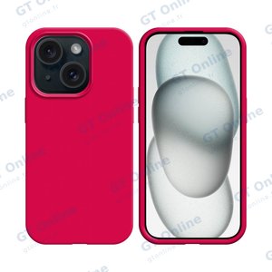 Coque Silicone Compatible pour Apple iPhone 15 Plus (#56) Rose Vif