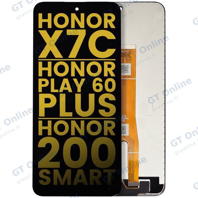 Écran LCD sans châssis pour Honor X7c / PIay 60 Plus / PIay 9T / 200 Smart (reconditionné, toutes couleurs)
