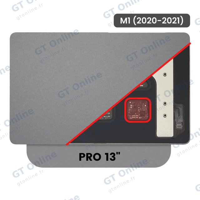 Pavé tactile pour Apple MacBook Pro 13" A2338 (2020-2021) (M1) (origine, gris sidéral)