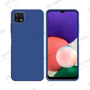 Coque Silicone Compatible pour Samsung Galaxy A22 5G A226B (#16) Bleu Marine