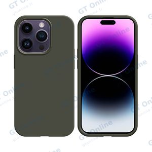 Coque Silicone Compatible pour Apple iPhone 14 Pro (#34) Gris Foncé