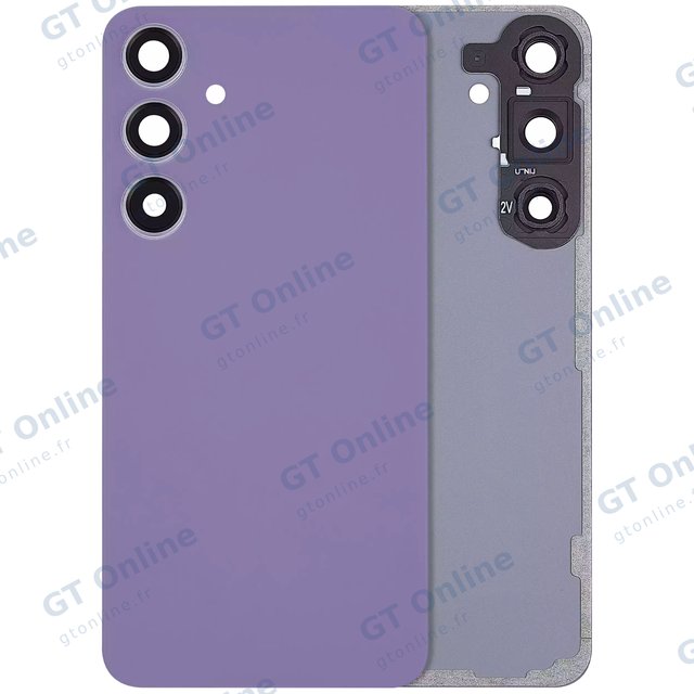 Vitre arrière pour Samsung Galaxy S24 Plus 5G (sans logo, compatible premium, Cobalt Violet)