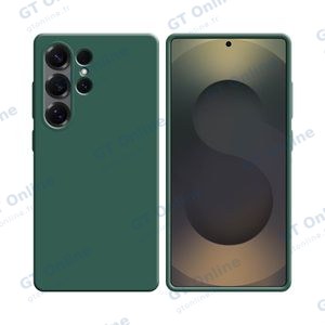 Coque Silicone Compatible pour Samsung Galaxy S25 Ultra S938 (#22) Vert Foncé