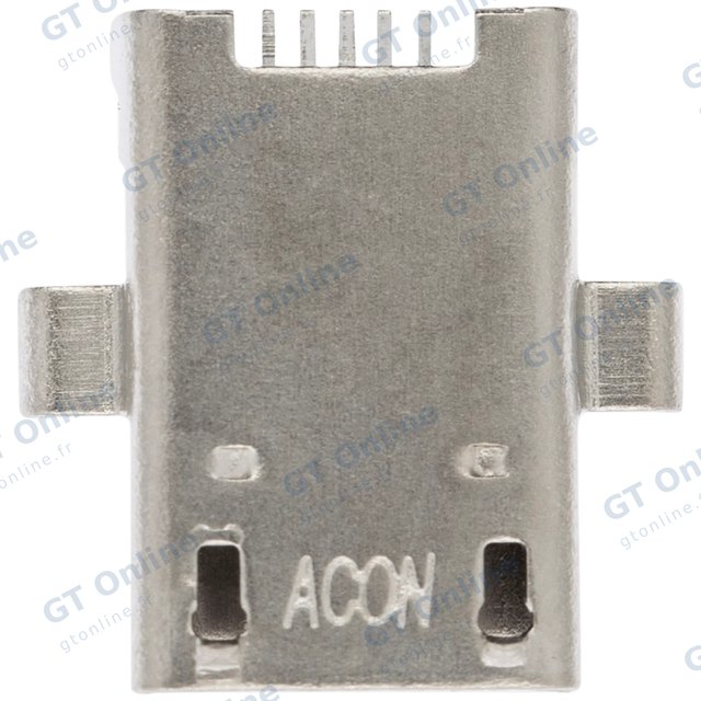 Connecteur de charge à souder — format Micro B, 5 broches, 4 points de fixation (C204)
